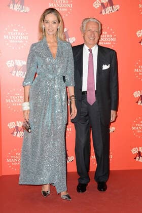 Milan, red carpet for the 150th anniversary of the Manzoni Theater. in the photo: Laura Morino Teso, Adriano Teso  Copyright: xManuelexMangiarottix xipa-agencyx xManuelexMangiarottix
