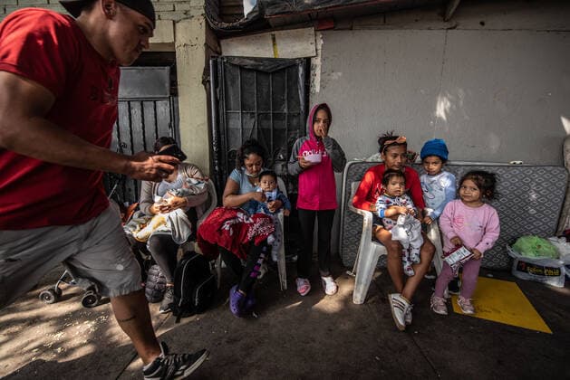 October 11, 2022: Groups of displaced migrants from the Caribbean and Central America wait in shelters in the city of Tijuana for the opportunity to cross over to the United States. Most of the children are in poor hygiene conditions which is causing them some stomach illnesses and infections. - ZUMAqp1_ 20221011_zip_qp1_002 Copyright: xHectorxAdolfoxQuintanarxPerezx