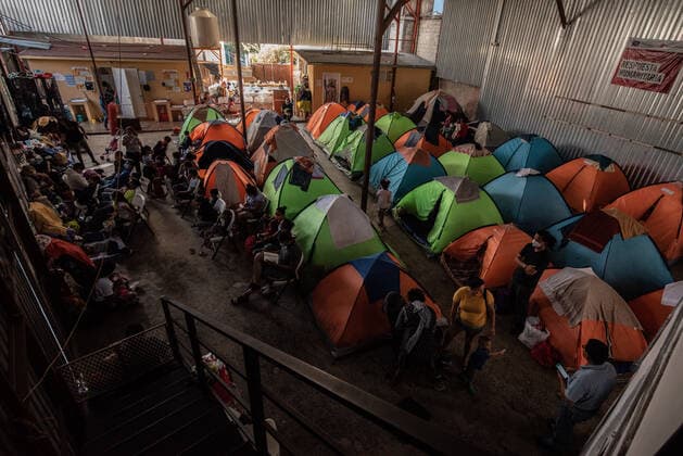October 11, 2022: Groups of displaced migrants from the Caribbean and Central America wait in shelters in the city of Tijuana for the opportunity to cross over to the United States. Most of the children are in poor hygiene conditions which is causing them some stomach illnesses and infections. - ZUMAqp1_ 20221011_zip_qp1_012 Copyright: xHectorxAdolfoxQuintanarxPerezx