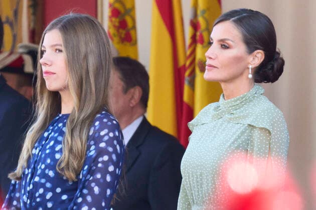Entertainment Themen der Woche KW41 Entertainment Bilder des Tages 12-10-2022 Madrid Princess Sofia and Queen Letizia attend the military parade during the Dia de la Hispanidad, the national day, at Paseo de la Castellana in Madrid. No Spain Â  Copyright: xPPEx