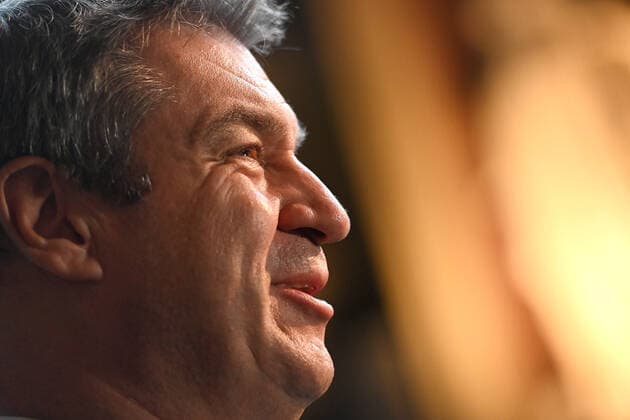 Markus SOEDER Ministerpraesident Bavaria and CSU chairman ,Close up,profile,sideways,single image,cropped single subject,portrait,portrait,awarding Bavarian Order of Merit in the Antiquarium of the Munich Residence on 13 10 2022