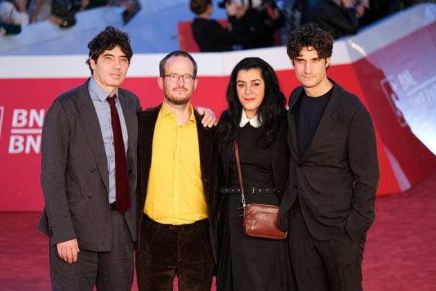 Italy: 1st day Rome Film Festival - Red Carpet Jury members Pietro Marcello, Juho Kuosmanen, Marjane Satrapi and Louis Garrel walk on red carpet during the Rome Film Festival. Rome Rome Italy Copyright: ElenaxVizzoca