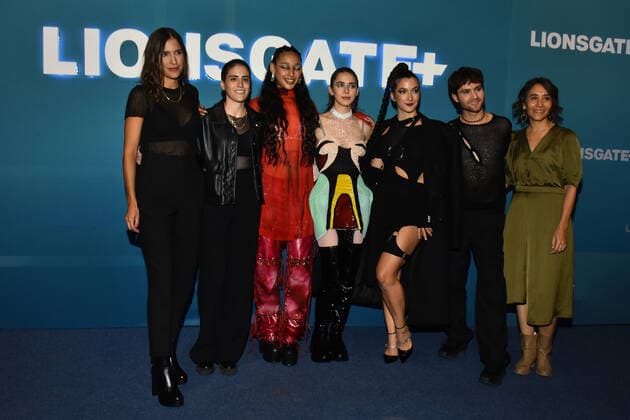 October 13, 2022, Mexico City, Mexico: (L-R) Camila Jimenez, Sofia Auza, Lizeth Selene, Tessa oÂa, Erendira Ibarra, Martin Sarrancho, Silvana Aguirre attend the Lionsgate Plus Entertainment red carpet to promote new Tv Series at Antiguo Colegio de San Ildefonso. on October 13, 2022 in Mexico City, Mexico. Mexico City Mexico - ZUMAe321 20221013_zia_e321_074 Copyright: xCarlosxTischler xEyepixxGroupx