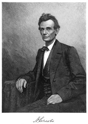 RECORD DATE NOT STATED Abraham Lincoln (1809-1865), US president, 1860. The 16th president of the United States of America, Abraham Lincoln (1809-1865) joined the Republican party in 1858 and was elected president two years later. His implacable opposition to slavery led to the secession of the southern states and the outbreak of the American Civil War. In 1863, he proclaimed the emancipation of all slaves in the southern Confederate states and later that year restated his anti-slavery views in the Gettysburg Address. Lincoln was infamously shot by actor John Wilkes Booth whilst attending the theatre in 1865. Abraham Lincoln (1809-1865), US president, 1860.Artist: T Cole 
