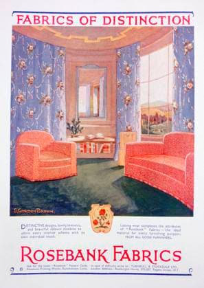 RECORD DATE NOT STATED Advert for Rosebank Fabrics, 1935. A print from Womans Journal, May 1935. Advert for Rosebank Fabrics, 1935. Artist: Unknown 