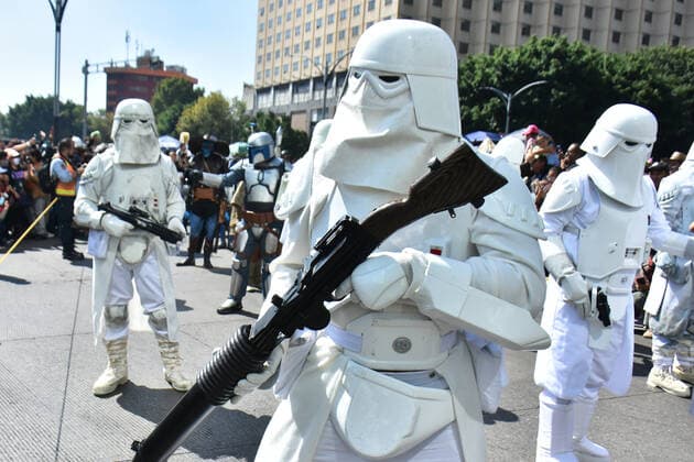 October 15, 2022, Mexico City, Mexico: Participants take part during the Training Day Star Wars Parade at Reforma Avenue. on October 15, 2022 in Mexico City, Mexico. Mexico City Mexico - ZUMAe321 20221015_zia_e321_106 Copyright: xCarlosxTischlerx