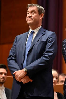 Markus Söder at the 2 Philharmonic Concert celebrating the 100th anniversary of the Nuremberg State Philharmonic Orchestra in the Meistersingerhalle Nuremberg, 15 10 2022 Foto:xD.xAnoraganingrumx xFuturexImage