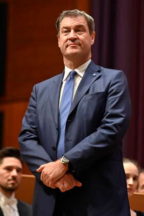 Markus Söder at the 2 Philharmonic Concert celebrating the 100th anniversary of the Nuremberg State Philharmonic Orchestra in the Meistersingerhalle Nuremberg, 15 10 2022 Foto:xD.xAnoraganingrumx xFuturexImage