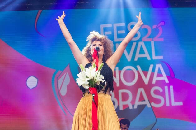 SÃO PAULO, SP - 16.10.2022: FESTIVAL NOVABRASIL 2022 - Vanessa da Mata performs at the NovaBrasil Festival 2022, this Sunday (16) at Anhembi in São Paulo, SP. x2280233x  BrunoxFernandes