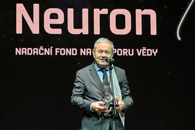 Chemist Pavel Hobza (pictured) and haematologist and oncologist Jan Stary (not pictured) today won the Neuron Endowment Fund s prize for their lifelong contribution to science, carrying 1.5 million crowns, and prizes also went to six young talented scientists, who received half a million crowns each. The prize-giving ceremony took place in Prague s National Museum, Prague, Czech Republic, October 16, 2022. (CTKxPhoto VitxSimanek) CTKPhotoP2022101607037  VIS 004