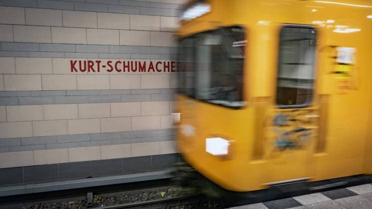 Berlin Reinickendorf, public transport BVG, subway line U6 at Kurt Schumacher Platz 17 10 2022 Berlin