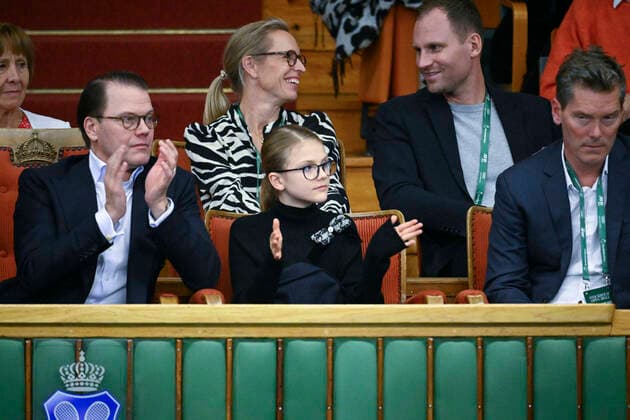 STOCKHOLM 20221018 Prince Daniel and Princess Estelle in the audience during the tennis match between Swedens Mikael Ymer and Frances Quentin Halys in the Stockholm Open on Tuesday Stockholm Sweden x10040x,  Copyright: xAndersxWiklund TTx STOCKHOLM OPEN