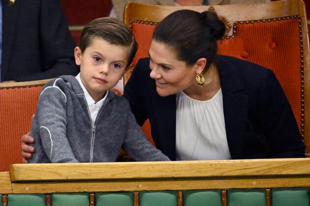 STOCKHOLM 20221018 Crown Princess Victoria, Prince Oscar during the tennis match between Swedens Mikael Ymer and Frances Quentin Halys in the Stockholm Open on Tuesday Stockholm Sweden x10040x,  Copyright: xAndersxWiklund TTx STOCKHOLM OPEN