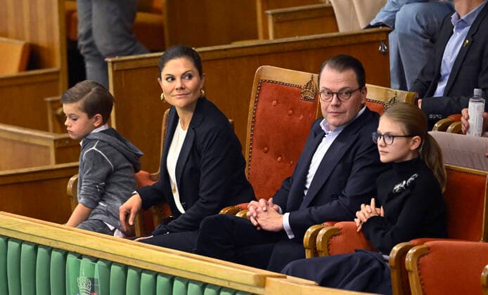 STOCKHOLM 20221018 Prince Oscar, Crown Princess Victoria, Prince Daniel, Princess Estelle in the audience during the tennis match between Swedens Mikael Ymer and Frances Quentin Halys in the Stockholm Open on Tuesday Stockholm Sweden x10040x,  Copyright: xAndersxWiklund TTx STOCKHOLM OPEN