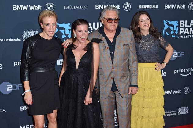 Annika Ernst, Nele Kiper, Michael Brandner, Bianca Hein at the Blue Panther TV Streaming Award ceremony at BMW Welt in Munich on 19 10 2022