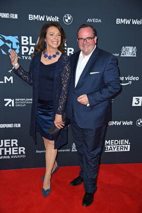 Uschi Dämmrich von Luttitz, Clemens Baumgärtner at the Blue Panther TV Streaming Award ceremony at BMW Welt in Munich on 19 10 2022