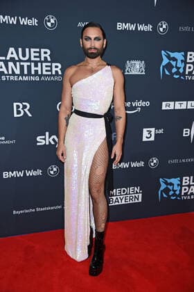 Conchita Wurst at the Blue Panther TV Streaming Award ceremony at BMW Welt in Munich on 19 10 2022