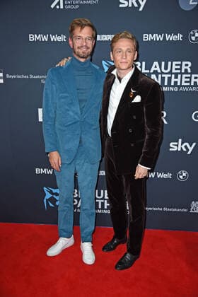 Matthias Schweighöfer, Joko Winterscheidt at the Blue Panther TV Streaming Award ceremony at BMW Welt in Munich on 19 10 2022
