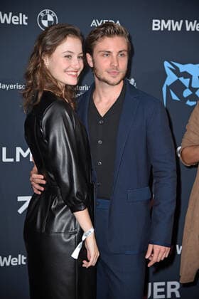 Dominique Devenport, Jannik Schümann at the Blue Panther TV Streaming Award ceremony at BMW Welt in Munich on 19 10 2022