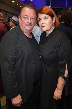 Peter Kurth with girlfriend Susanne Boewe at the Blue Panther TV Streaming Award ceremony at BMW Welt in Munich on 19 10 2022
