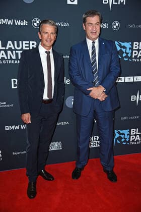 Markus Lanz, Markus Söder at the Blue Panther TV Streaming Award ceremony at BMW Welt in Munich on 19 10 2022