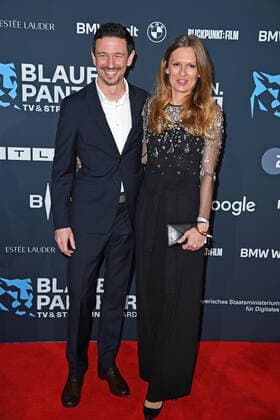 Oliver Berben with wife Katrin Kraus at the Blue Panther TV Streaming Award ceremony at BMW Welt in Munich on 19 10 2022