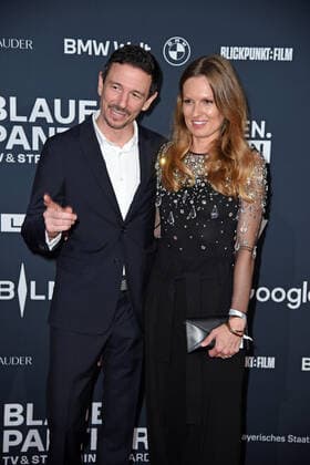Oliver Berben with wife Katrin Kraus at the Blue Panther TV Streaming Award ceremony at BMW Welt in Munich on 19 10 2022