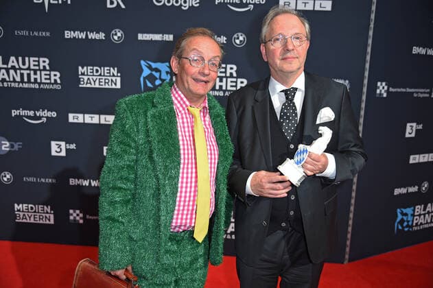 Wigald Boning, Olli Dittrich at the Blue Panther TV Streaming Award ceremony at BMW Welt in Munich on 19 10 2022