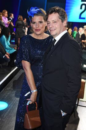 Elena Uhlig with husband Fritz Karl at the Blue Panther TV Streaming Award ceremony at BMW Welt in Munich on 19 10 2022