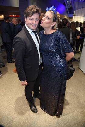 Elena Uhlig with husband Fritz Karl at the Blue Panther TV Streaming Award ceremony at BMW Welt in Munich on 19 10 2022