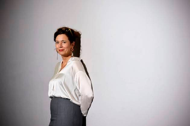 Schriftstellerin Eva Menasse auf der Frankfurter Buchmesse 2022. Frankfurt, 19.10.2022 Hessen Deutschland *** Writer Eva Menasse at the Frankfurt Book Fair 2022 Frankfurt, 19 10 2022 Hesse Germany Copyright: xChristophxHardtx