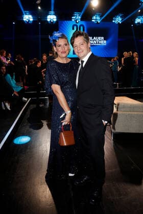 Blue Panther TV Streaming Award ceremony in Munich Elena Uhlig with husband Fritz Karl after the Blue Panther Bavarian Television Award ceremony at BMW Welt in Munich. Copyright: xEventpressxGolejewskix