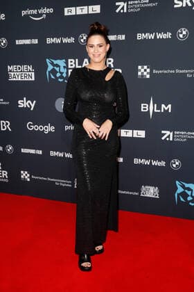 Blue Panther TV Streaming Award ceremony in Munich Salwa Houmsi on the red carpet at the Blue Panther Bavarian Television Award ceremony at BMW Welt in Munich. Copyright: xEventpressxGolejewskix
