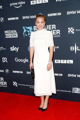 Blue Panther TV Streaming Award ceremony in Munich Lisa Maria Potthoff on the red carpet at the Blue Panther Bavarian Television Award ceremony at the BMW Welt in Munich Copyright: xEventpressxGolejewskix