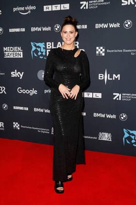 Blue Panther TV Streaming Award ceremony in Munich Salwa Houmsi on the red carpet at the Blue Panther Bavarian Television Award ceremony at BMW Welt in Munich. Copyright: xEventpressxGolejewskix