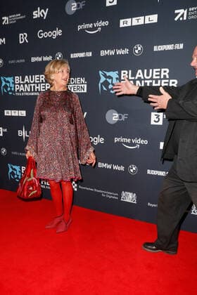 Blue Panther TV Streaming Award ceremony in Munich Jutta Speidel and Peter Kurth on the red carpet at the Blue Panther Bavarian Television Award ceremony at the BMW Welt in Munich. Copyright: xEventpressxGolejewskix