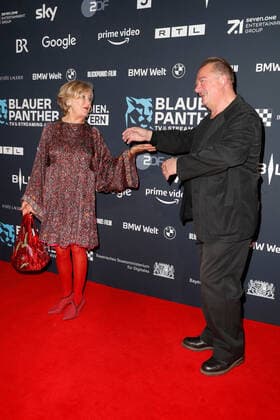 Blue Panther TV Streaming Award ceremony in Munich Jutta Speidel and Peter Kurth on the red carpet at the Blue Panther Bavarian Television Award ceremony at the BMW Welt in Munich. Copyright: xEventpressxGolejewskix