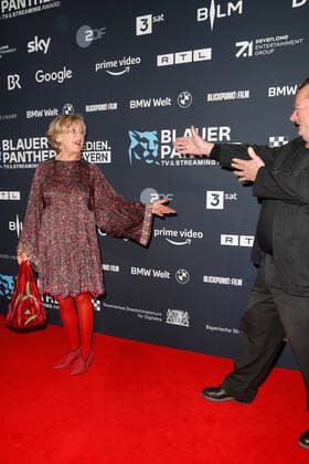 Blue Panther TV Streaming Award ceremony in Munich Jutta Speidel and Peter Kurth on the red carpet at the Blue Panther Bavarian Television Award ceremony at the BMW Welt in Munich. Copyright: xEventpressxGolejewskix