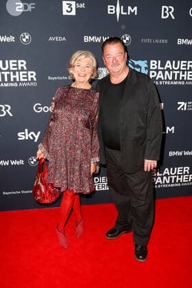 Blue Panther TV Streaming Award ceremony in Munich Jutta Speidel and Peter Kurth on the red carpet at the Blue Panther Bavarian Television Award ceremony at the BMW Welt in Munich. Copyright: xEventpressxGolejewskix