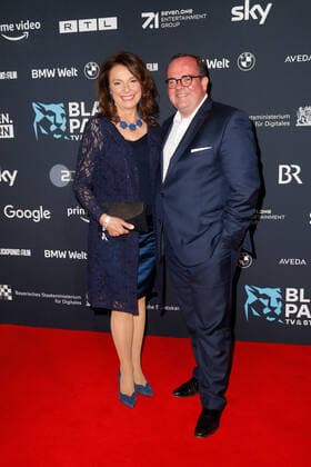 Blue Panther TV Streaming Award ceremony in Munich Uschi Dämmrich von Luttitz on the red carpet at the Blue Panther Bavarian Television Award ceremony at BMW World in Munich Copyright: xEventpressxGolejewskix