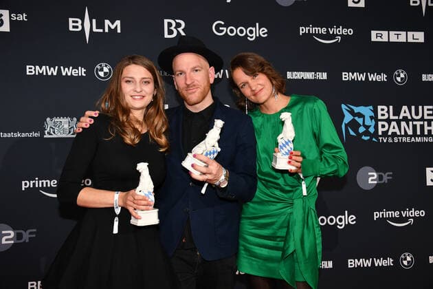 Nadja Mitzkat, Jan Vollmer and Annette Kammerer Blue Panther TV Streaming Award 2022 Honoring, Award, Prize BMW Welt Munich 19 October 2022