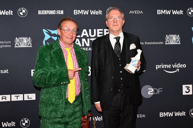 Wigald Boning and Olli Dittrich at the Blue Panther TV Streaming Award 2022 ceremony formerly Bavarian Television Award on 19 10 2022 in Munich Blue Panther TV Streaming Award 2022 ceremony in Munich