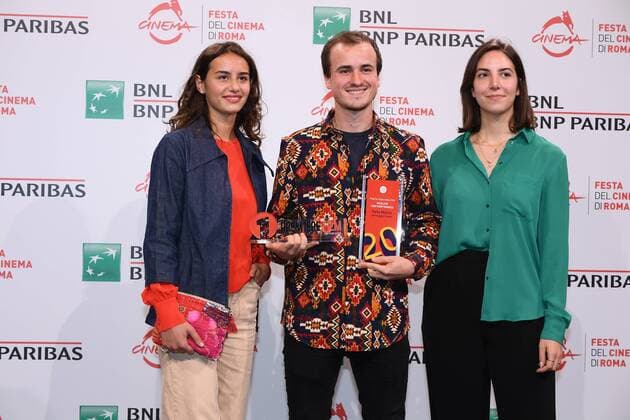Entertainment Bilder des Tages Rome Cinema Fest 2022. Rome Film Fest. Photocall awarded by Casa Alice. In the photo: Anna Guerra, Prospero Pensa and Elisa Mosca  Copyright: xMaurizioxD Avanzox xipa-agency.nx xDxAvanzo Provvisionatox