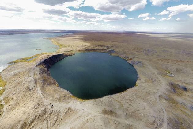 Soviet-era nuclear test site Photo taken from a drone on Sept. 16, 2022, shows the Atomic Lake at the former Semipalatinsk nuclear test site in Kazakhstan. Semipalatinsk was once the Soviet Union s primary test area for nuclear weapons.  A14AA0001348389P