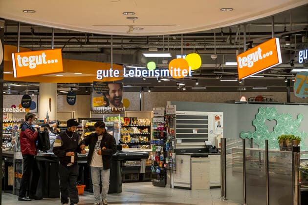 tegut supermarket in Stuttgart 21 10 2022 DEU, Germany, Baden Württemberg, Stuttgart
