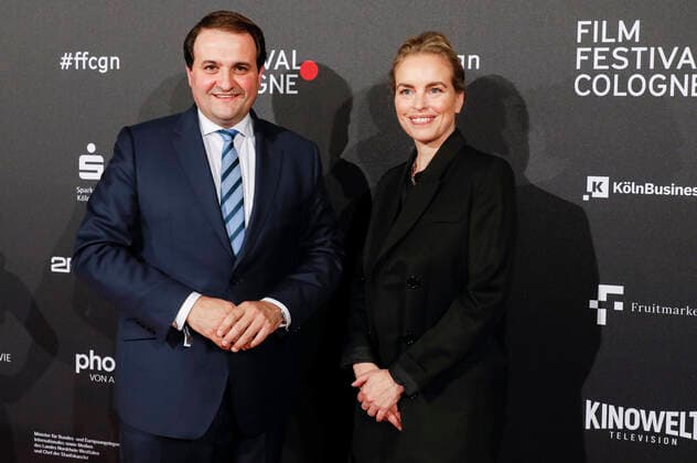 Nathanael Liminski and Nina Hoss at the Film Festival Cologne Awards at the 32 Film Festival Cologne 2022 at E Werk Cologne, 27 10 2022. Foto:xR.xSchmiegeltx xFuturexImage
