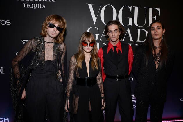 Day Of The Dead Vogue Gala Black Carpet October 27, 2022, Mexico City, Mexico: Maneskin attends the black carpet of Day of the Dead Gala by Vogue at National Numismatic Museum. on October 27, 2022, Mexico City, Mexico. (Photo by Carlos Tischler Eyepix Group) Copyright: xCarlosxTischler xEyepixxGroupx CT_27102022_79829