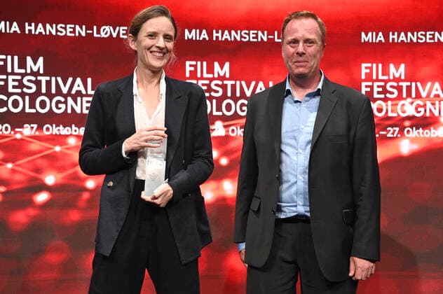 Mia Hansen Löve and Scott Roxborough at the Film Festival Cologne Awards at the 32 Film Festival Cologne 2022 at E Werk Cologne, 27 10 2022. Foto:xC.xAdolphxx xFuturexImage