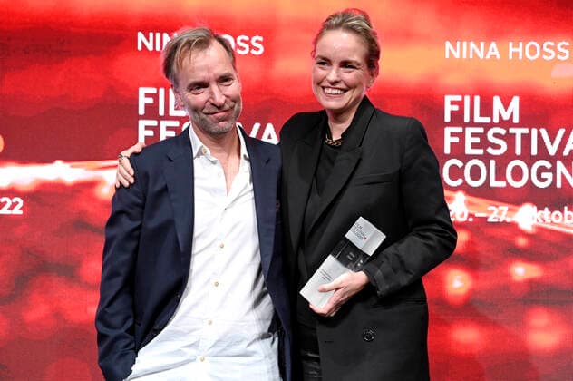 Mans Marlind and Nina Hoss at the Film Festival Cologne Awards at the 32 Film Festival Cologne 2022 at E Werk Cologne, 27 10 2022. Foto:xC.xAdolphxx xFuturexImage
