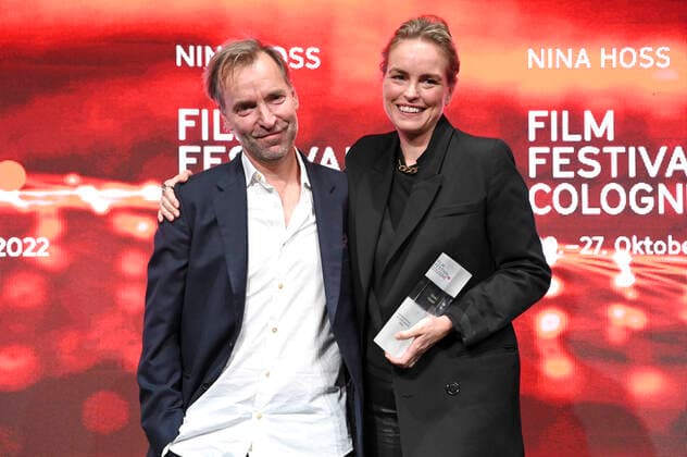 Mans Marlind and Nina Hoss at the Film Festival Cologne Awards at the 32 Film Festival Cologne 2022 at E Werk Cologne, 27 10 2022. Foto:xC.xAdolphxx xFuturexImage